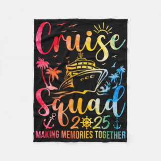 Cruise Squad 2025 Summer Vacation Matching Family Fleece Blanket