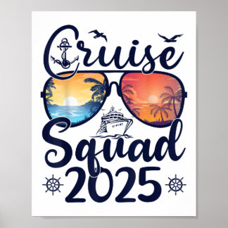 Cruise Squad 2025 Summer Vacation Matching Family Poster