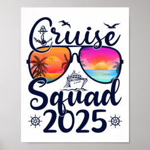 Cruise Squad 2025 Summer Vacation Matching Family Poster
