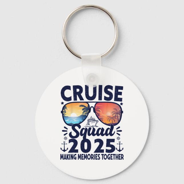 Cruise Squad 2025 Summer Vacation Trip Group Match Key Ring (Front)