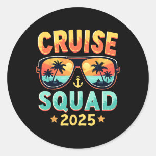 Cruise Squad 2025 Trip Ship Family Matching Summer Classic Round Sticker