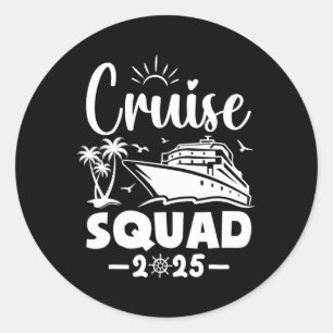 Cruise Squad 2025 Vacation Matching Family  Classic Round Sticker