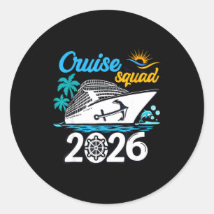 Cruise squad 2026 cruising hawaii beach summer classic round sticker