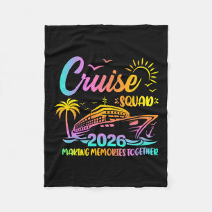 Cruise Squad 2026 Family Friends Vacation Matching Fleece Blanket