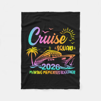 Cruise Squad 2026 Family Friends Vacation Matching Fleece Blanket