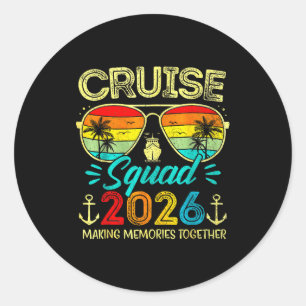 Cruise Squad 2026 Family Group Matching Summer Vac Classic Round Sticker