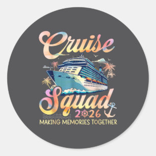 Cruise Squad 2026 Family Group Matching Summer Vac Classic Round Sticker