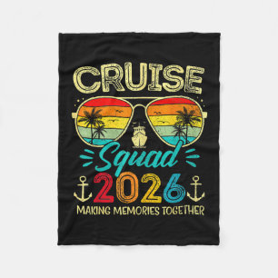 Cruise Squad 2026 Family Group Matching Summer Vac Fleece Blanket