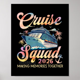 Cruise Squad 2026 Family Group Matching Summer Vac Poster