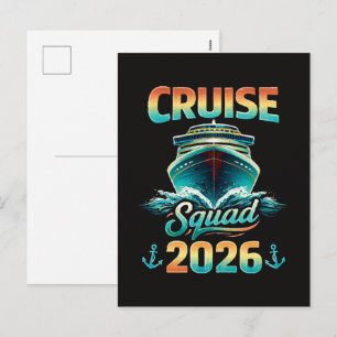 Cruise Squad 2026 – Summer Vacation Holiday Postcard