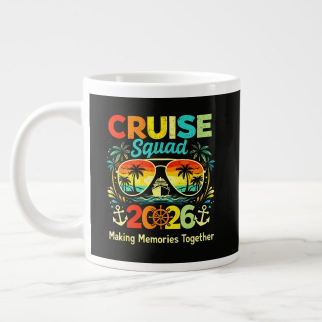 Cruise Squad 2026 Summer Vacation Large Coffee Mug (Left)