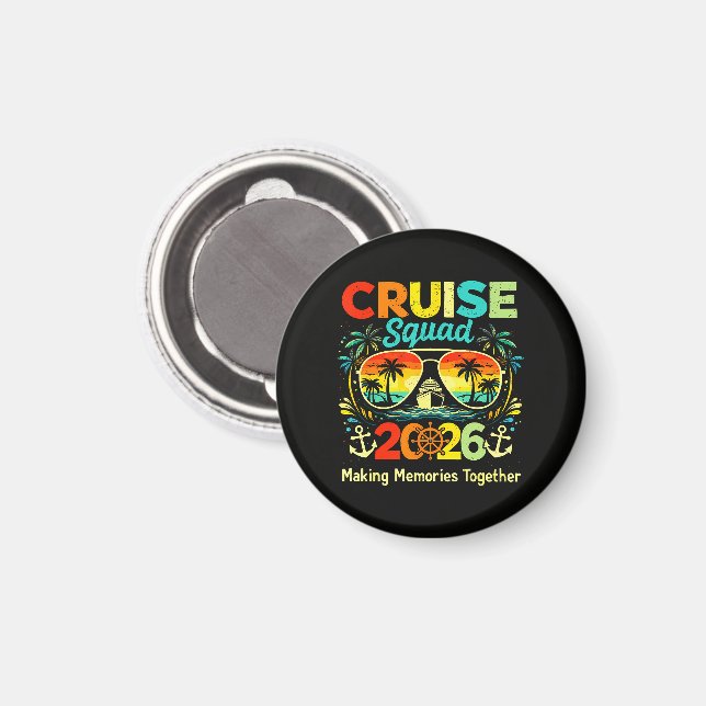 Cruise Squad 2026 Summer Vacation Magnet (Front/Back)