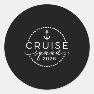 Cruise Squad 2026 Summer Vacation Matching Family Classic Round Sticker