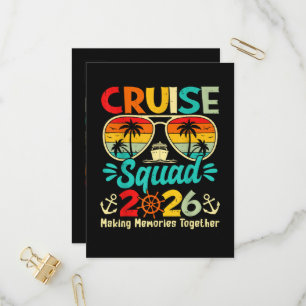 Cruise Squad 2026 Summer Vacation Matching Family Invitation Postcard