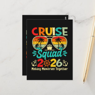 Cruise Squad 2026 Summer Vacation Matching Family  Postcard