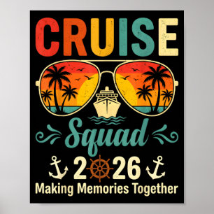 Cruise squad 2026 summer vacation matching family poster