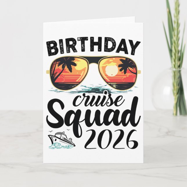 Cruise Squad 2026 Summer Vacation Trip Group Match Card (Front)