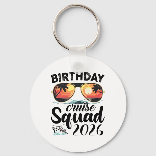 Cruise Squad 2026 Summer Vacation Trip Group Match Key Ring (Front)