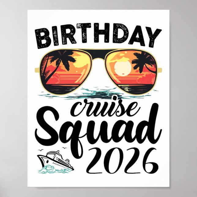 Cruise Squad 2026 Summer Vacation Trip Group Match Poster (Front)