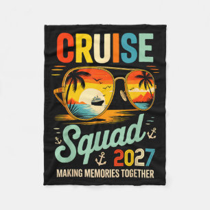 Cruise Squad 2027 Family Group Matching Summer Fleece Blanket