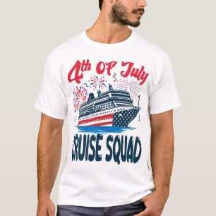 Cruise Squad 4th Of July Patriotic American Flag T-Shirt