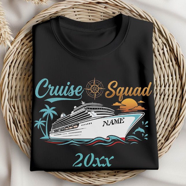 Cruise Squad Custom Name Personalised Vacation T-Shirt (Creator Uploaded)