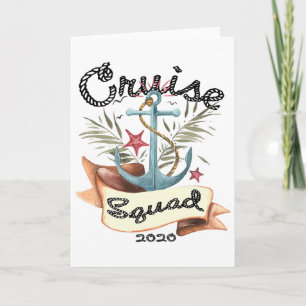 Cruise Squad Family Cruise Trip Vacation Holiday Card