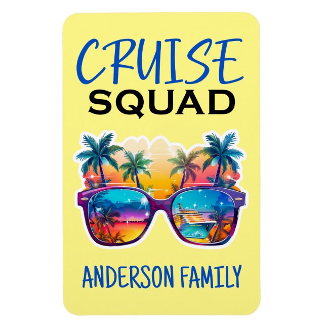 Cruise Squad Matching Group Family Magnets (Vertical)