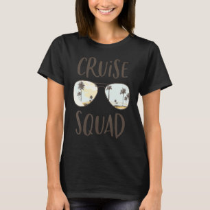 Cruise Squad Sunglasses Ocean Sunset Cruise Ship V T-Shirt