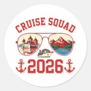 Cruise Squad Switzerland Vacation Trip 2026 Classic Round Sticker