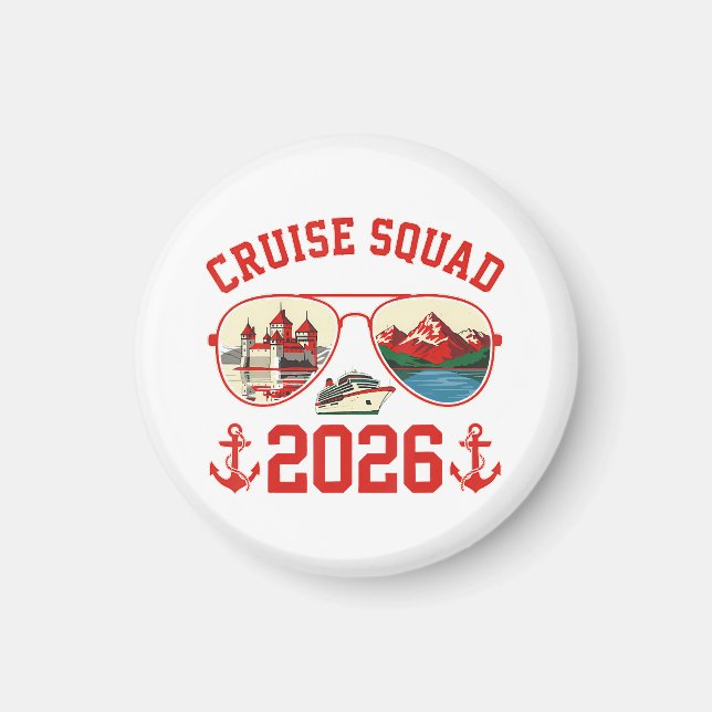 Cruise Squad Switzerland Vacation Trip 2026 Magnet (Front)
