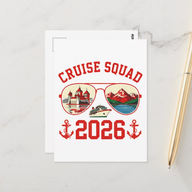Cruise Squad Switzerland Vacation Trip 2026 Postcard (Front/Back In Situ)