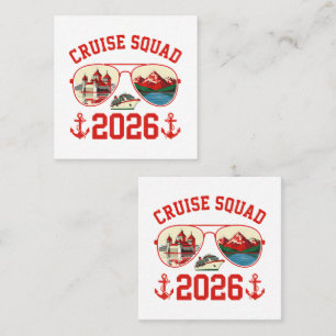 Cruise Squad Switzerland Vacation Trip 2026 Square Business Card