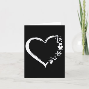 Cruise Squad Vacation Distressed Heart Summer  Card