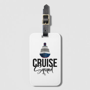 Cruise Squad with big ship for family vacation Luggage Tag