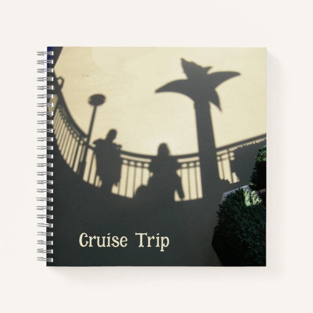 Cruise Trip, Peoples Shadow on Ship Cust. Notebook (Front)