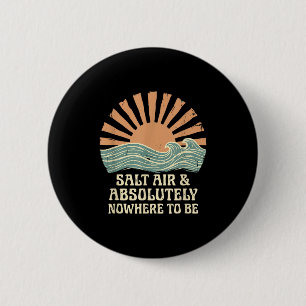 Cruise vacation beach waves design  6 cm round badge