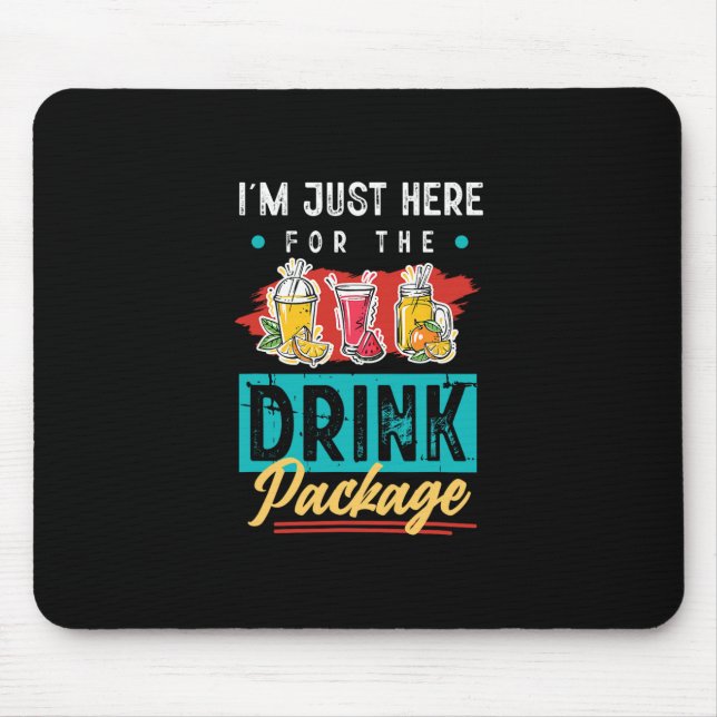 Cruise Vacation Funny Drinking Tail Party Shirt 4  Mouse Pad (Front)