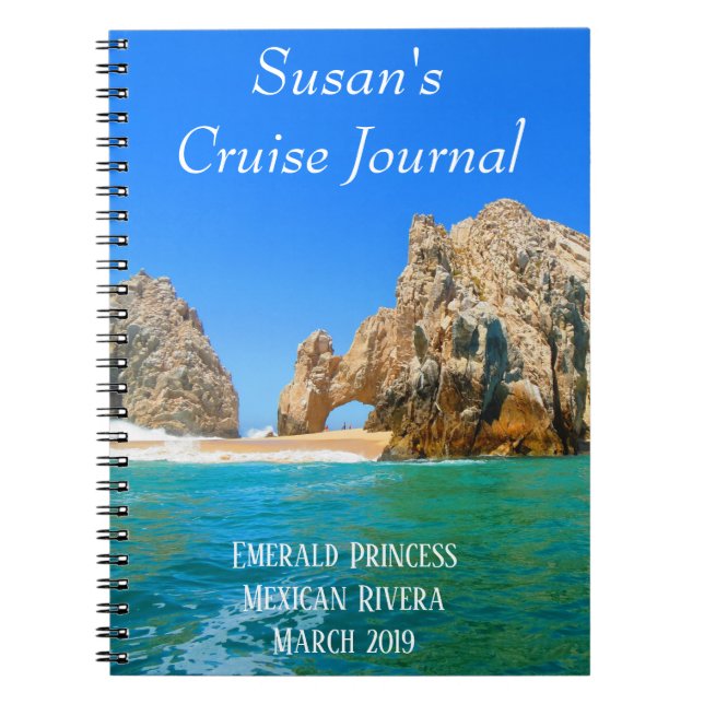 Cruise Vacation Journal Notebook Mexico Beach (Front)