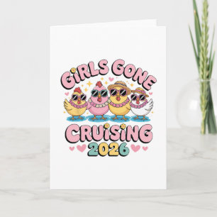 Cruise Vacation Trip Chicken Girls Gone Cruising 2 Card