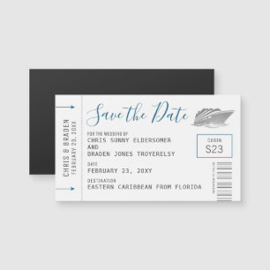 Cruise Wedding Date Boarding Mass Mini Magnet