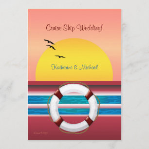 Cruise Wedding - Sunset Invitation