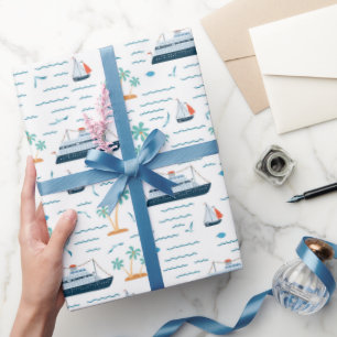 Cruise Wrapping Paper, Vacation Travel Gift Wrap