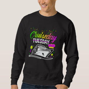 Cruiseday Mardi Gras Celebrations Parade Boat Fat Sweatshirt