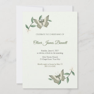 Cruiser Butterfly Christening Invitation
