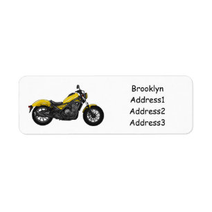 Cruiser motorcycle cartoon illustration