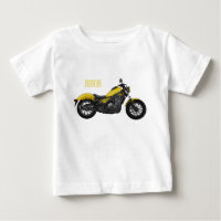 Cruiser motorcycle cartoon illustration