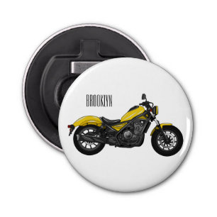 Cruiser motorcycle cartoon illustration bottle opener