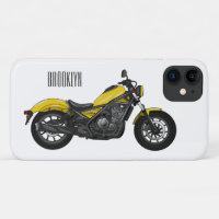 Cruiser motorcycle cartoon illustration
