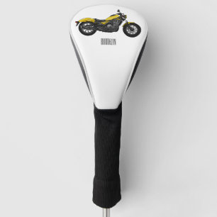 Cruiser motorcycle cartoon illustration golf head cover